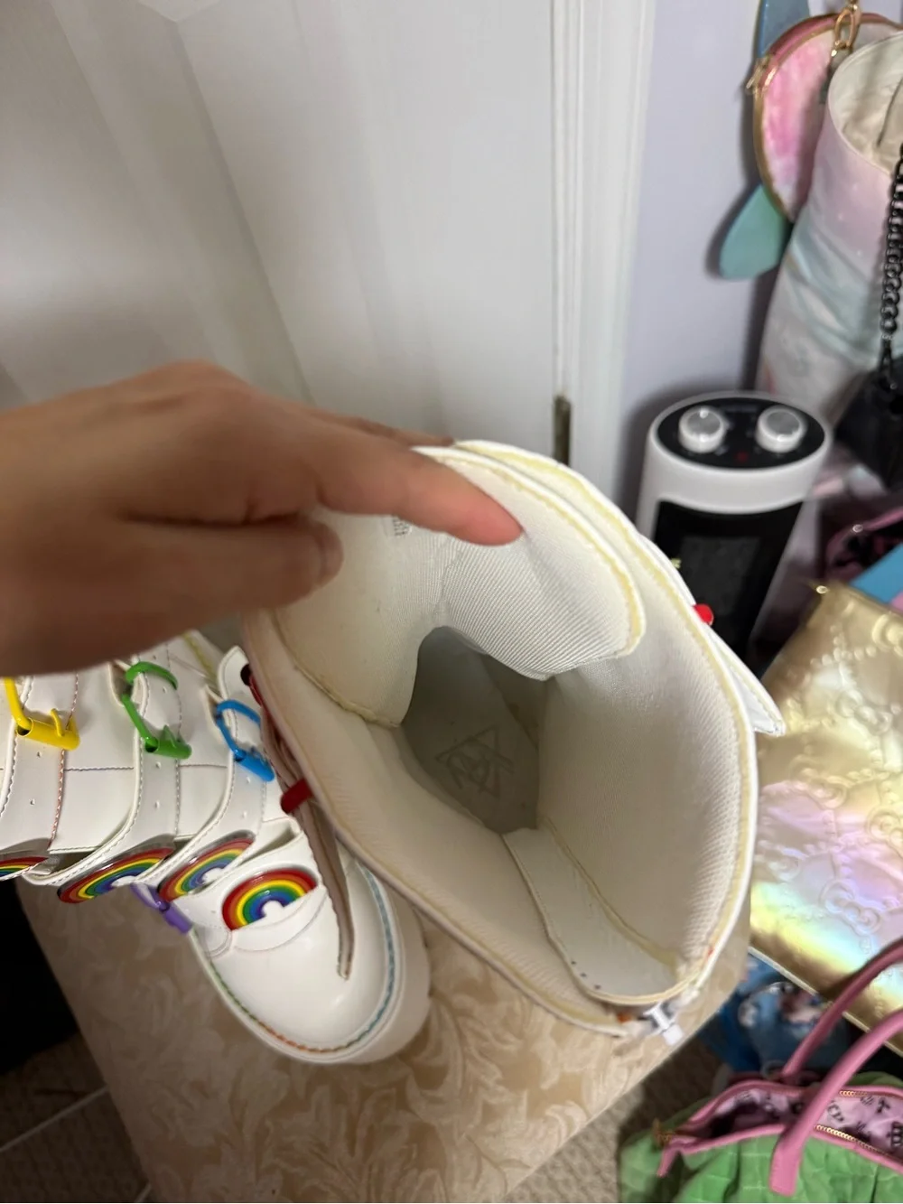Y.R.U rainbow platform boots